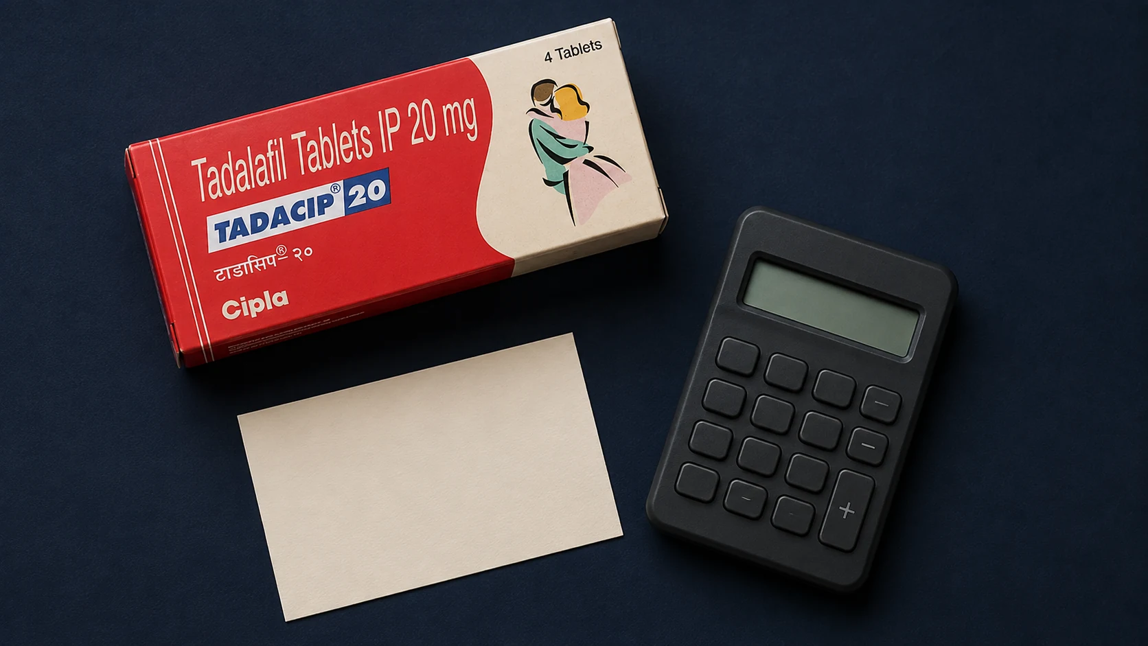 Tadacip20 Cipla carton — pack budget