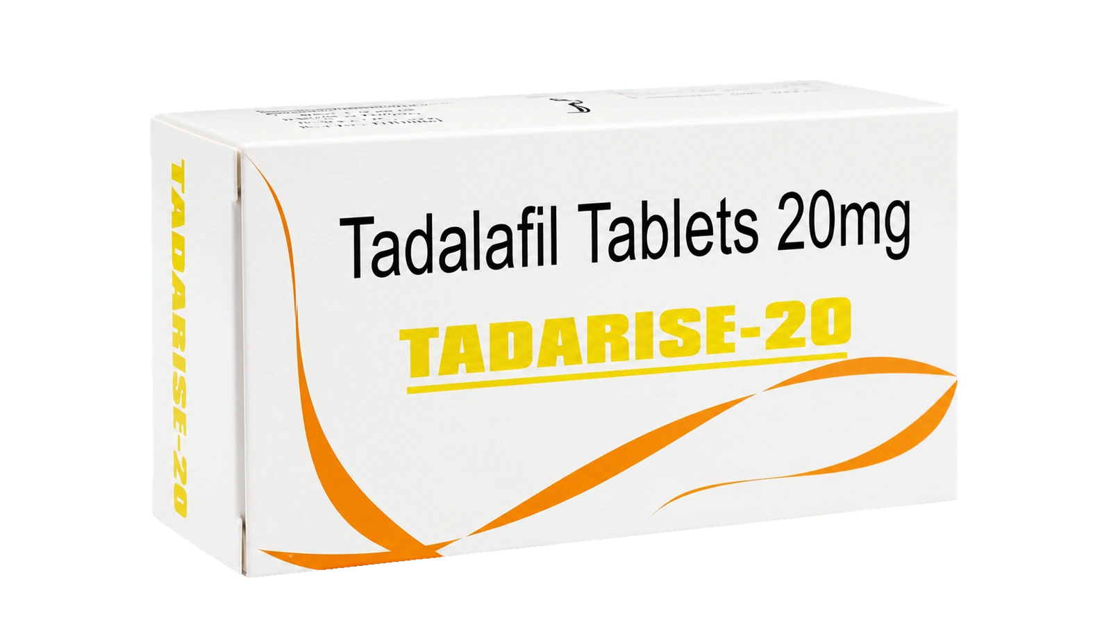 Tadarise 20 mg carton illustration with transparent background